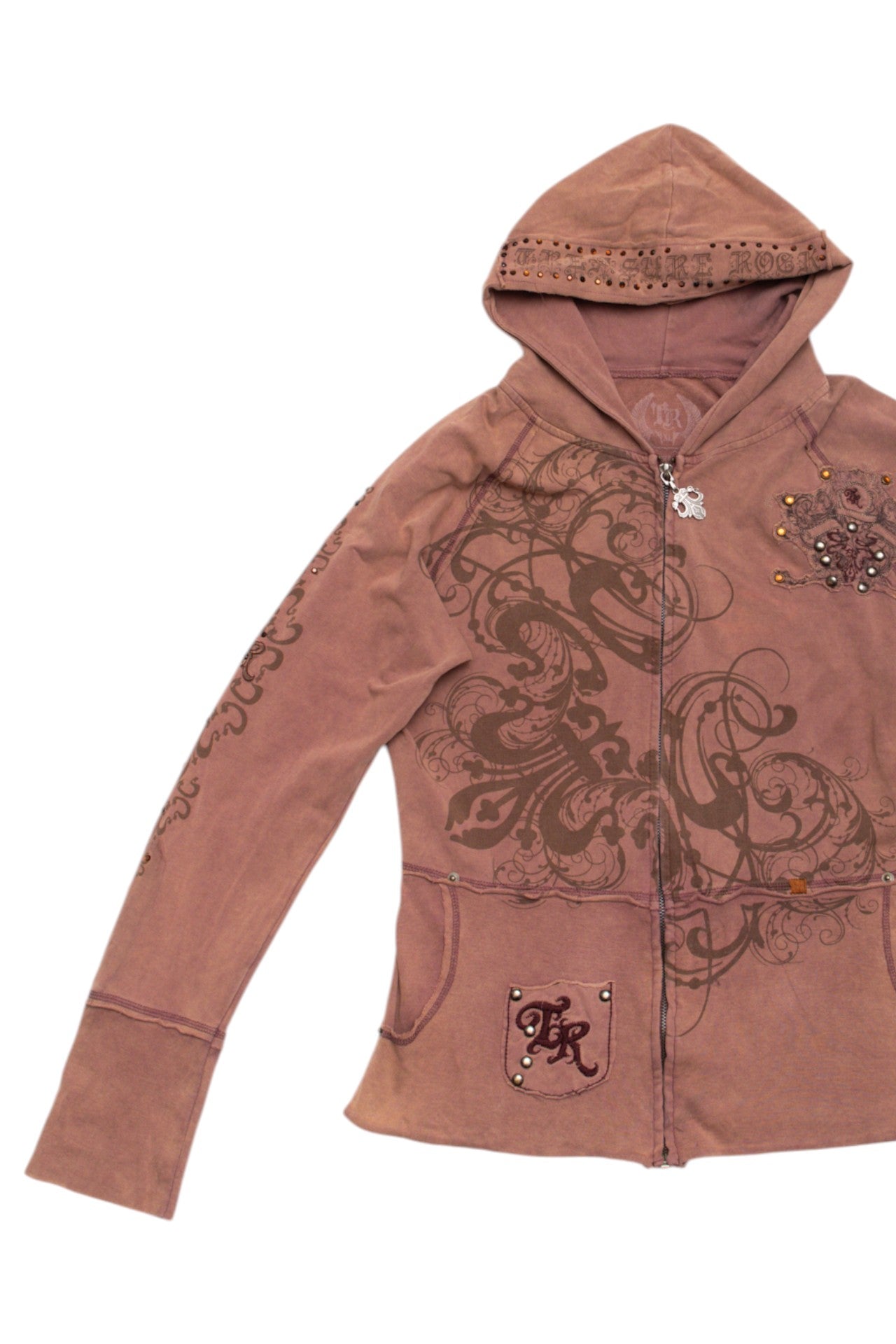 #132 Treasure Rock studded embroidered hoodie | c. 153 | Size 10