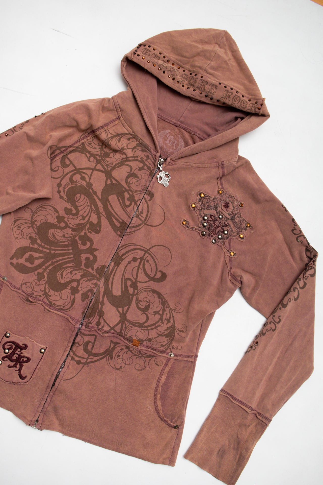 #132 Treasure Rock studded embroidered hoodie | c. 153 | Size 10