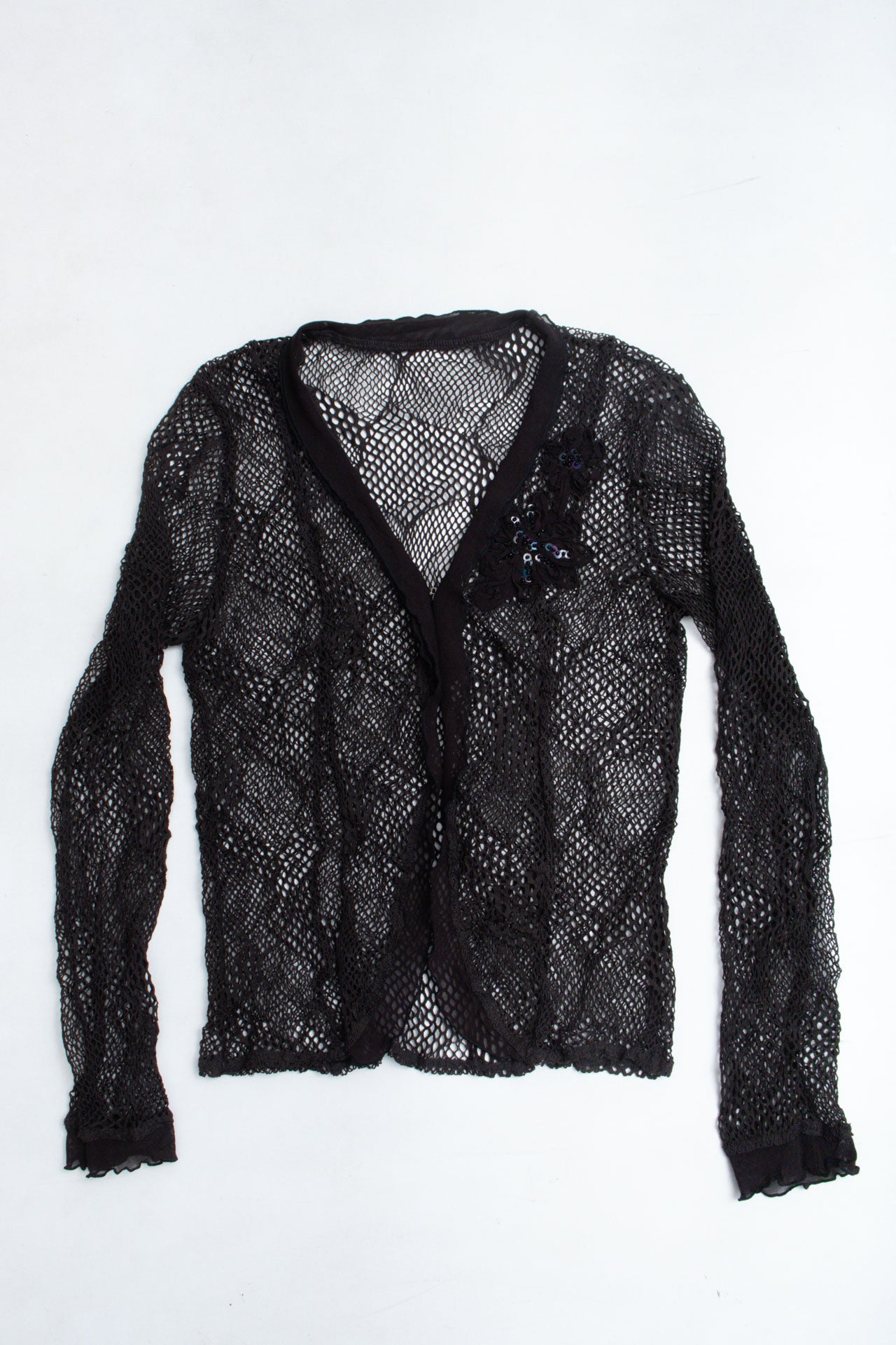 #03 Black Crochet Long Sleeve | Wild West | Size 8/10