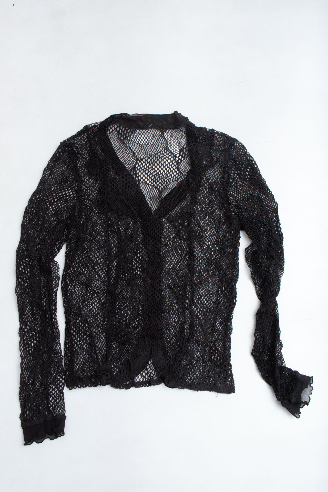 #03 Black Crochet Long Sleeve | Wild West | Size 8/10