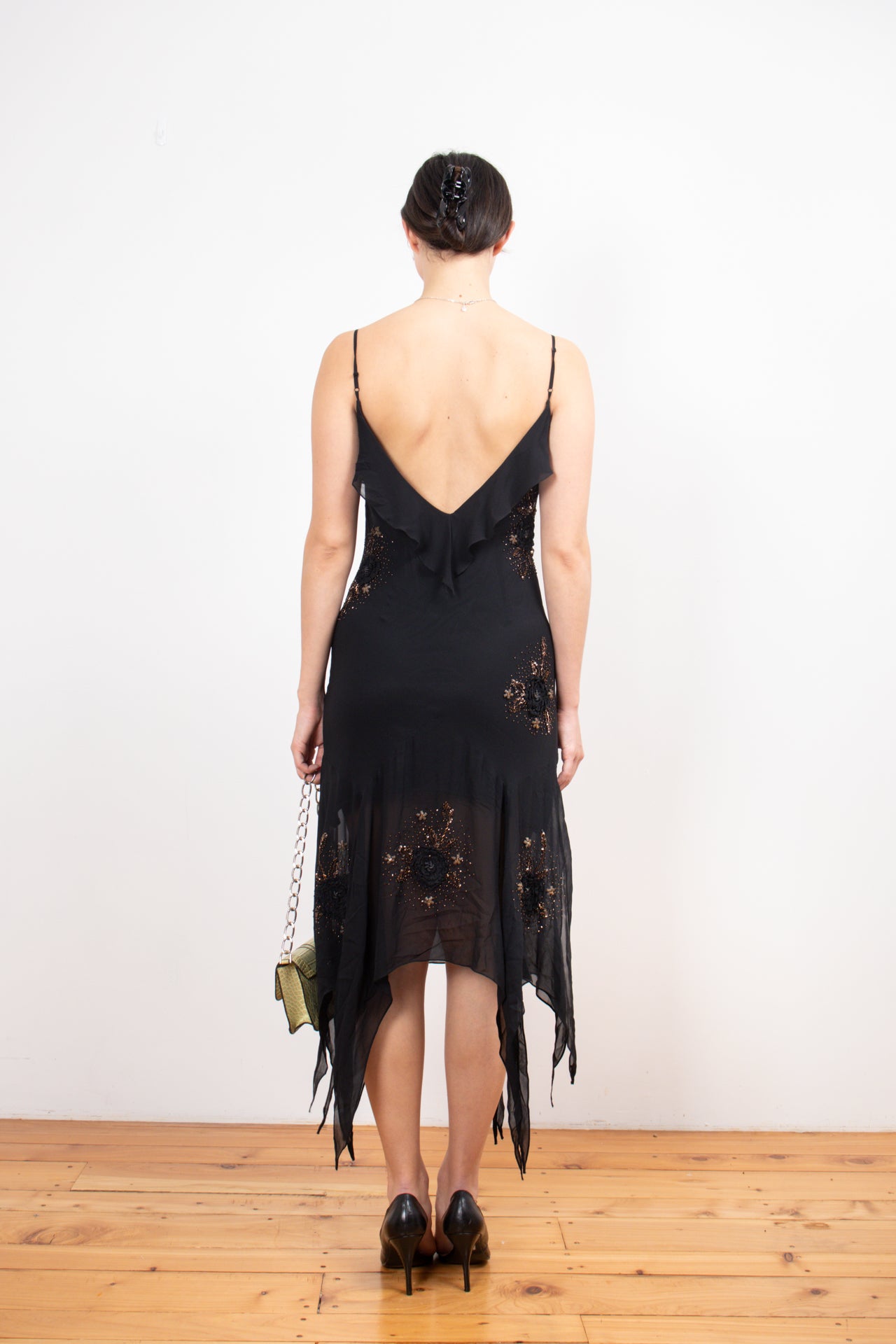#16 Sue Wong beaded silk midi fairy dress | c. 160 | size 10