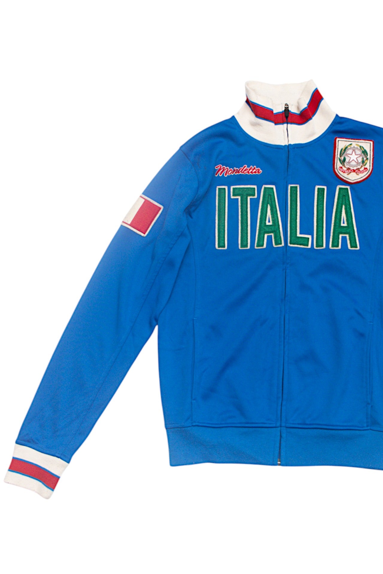 #134 Italia embroidered track jacket *Blue | c. 153 | Size 10