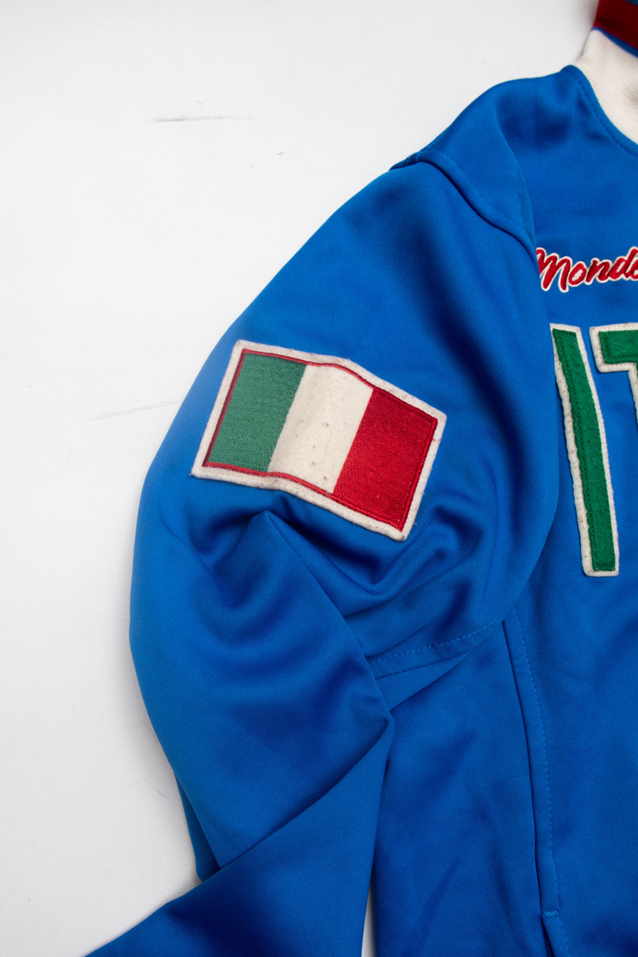 #134 Italia embroidered track jacket *Blue | c. 153 | Size 10