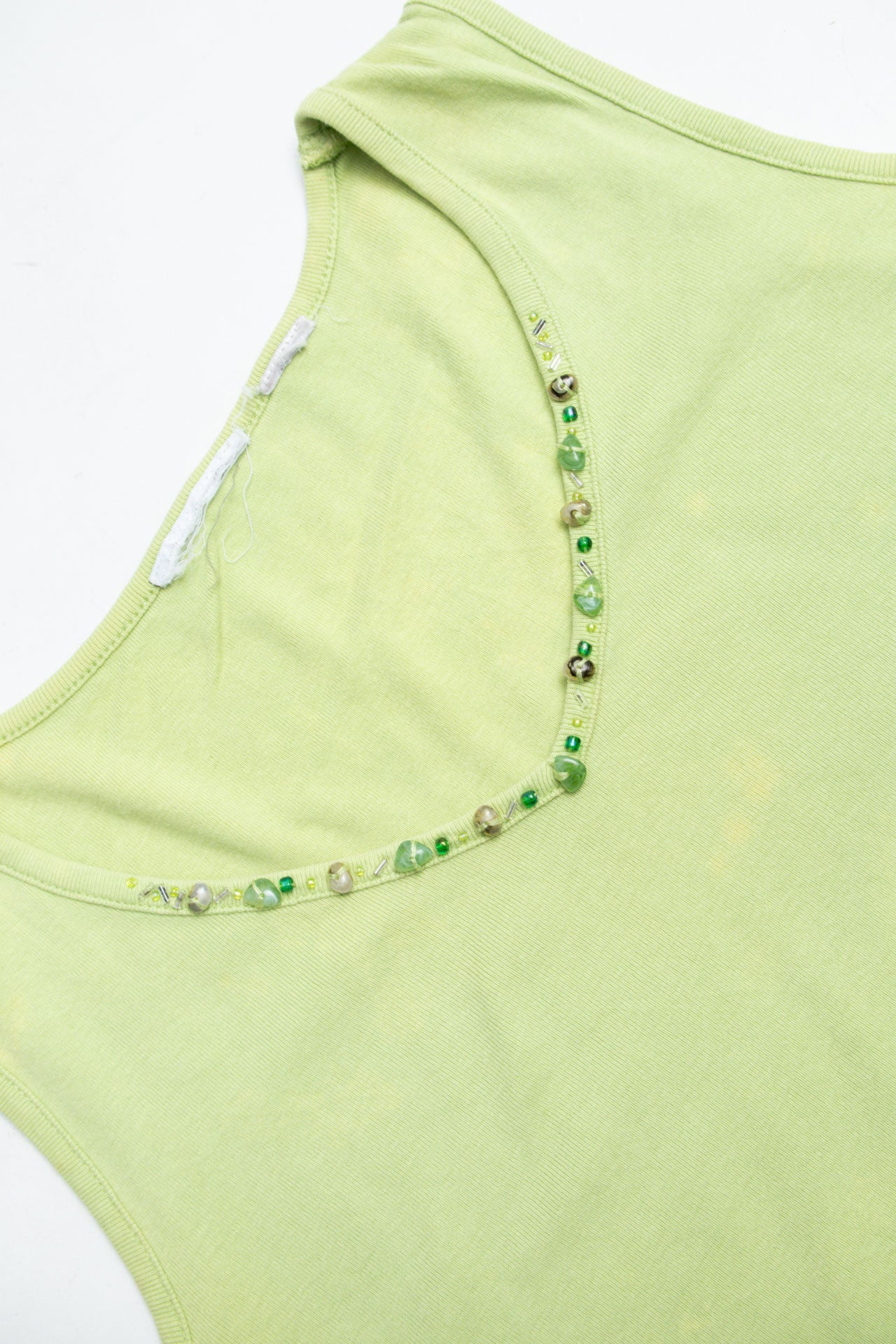 #55 Green Beaded Tank | Safari | Size 12/14