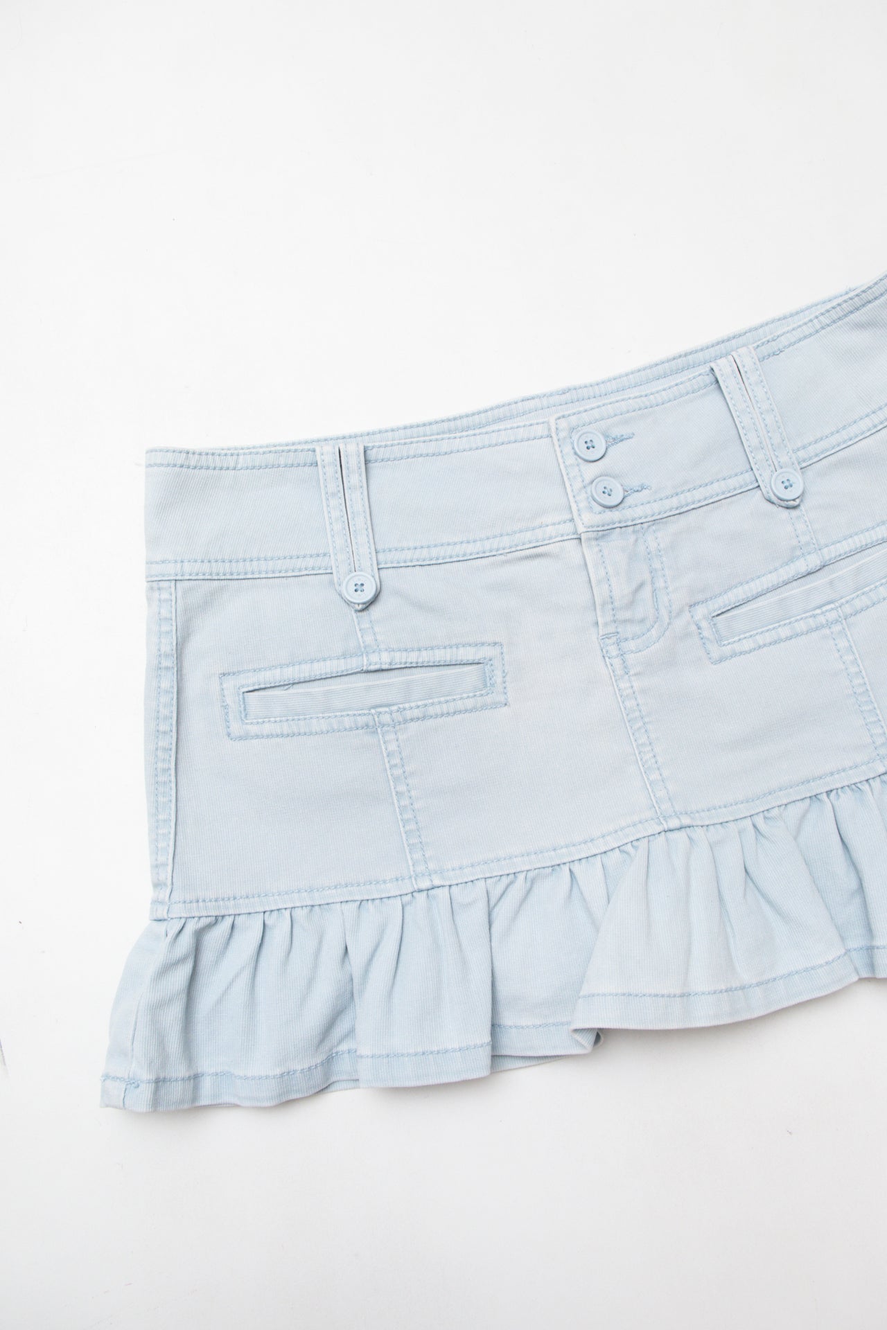 #73 Y2K L.E.I denim pleat mini | Size 6/8