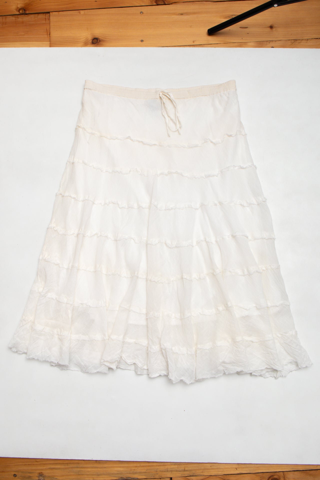 #158 Flowy cream cotton maxi | c. 153 | Size 14