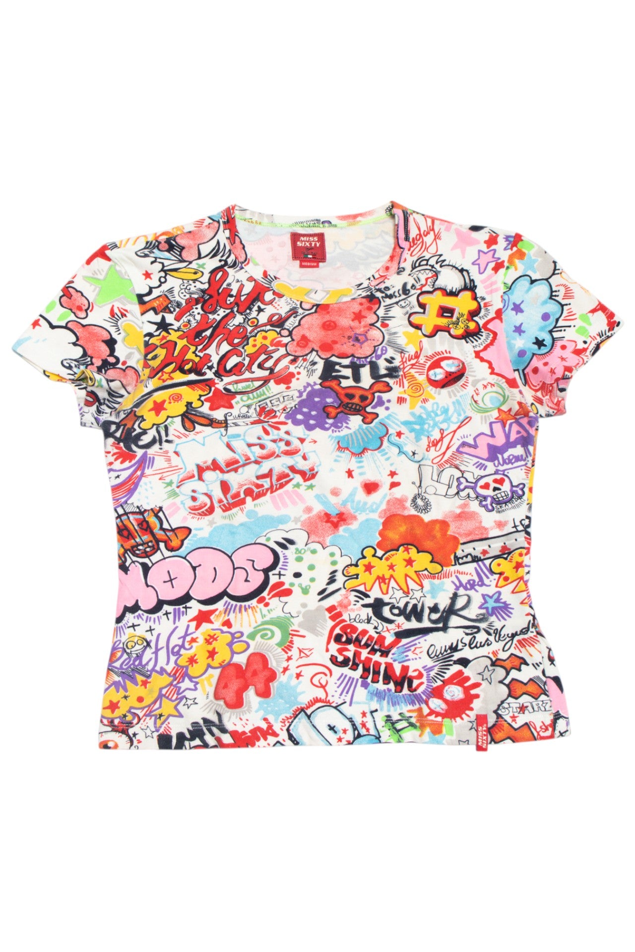#39 Miss Sixty graffiti tee | c. 160 | size 10