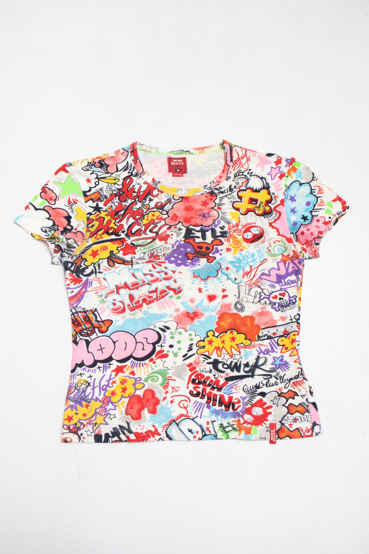 #39 Miss Sixty graffiti tee | c. 160 | size 10