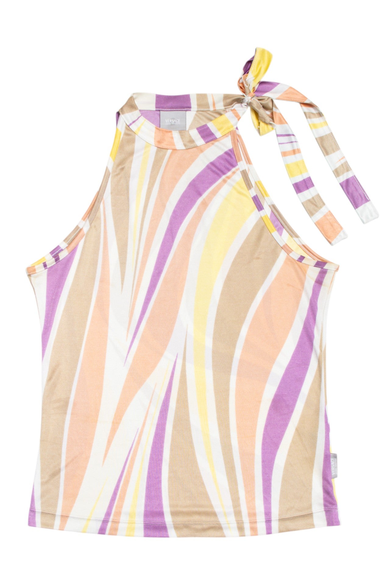 #44 Italian Versace colourful high-neck top | c. 160 | size 10