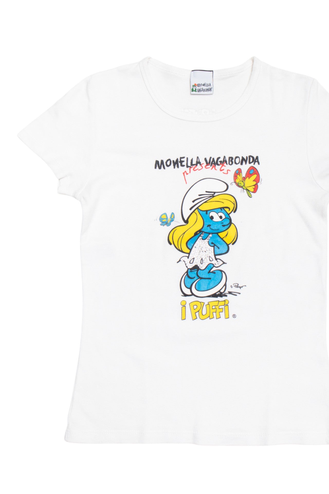 #46 Italian Mouella Vagadunda smurfette baby tee| c. 160 | size 8