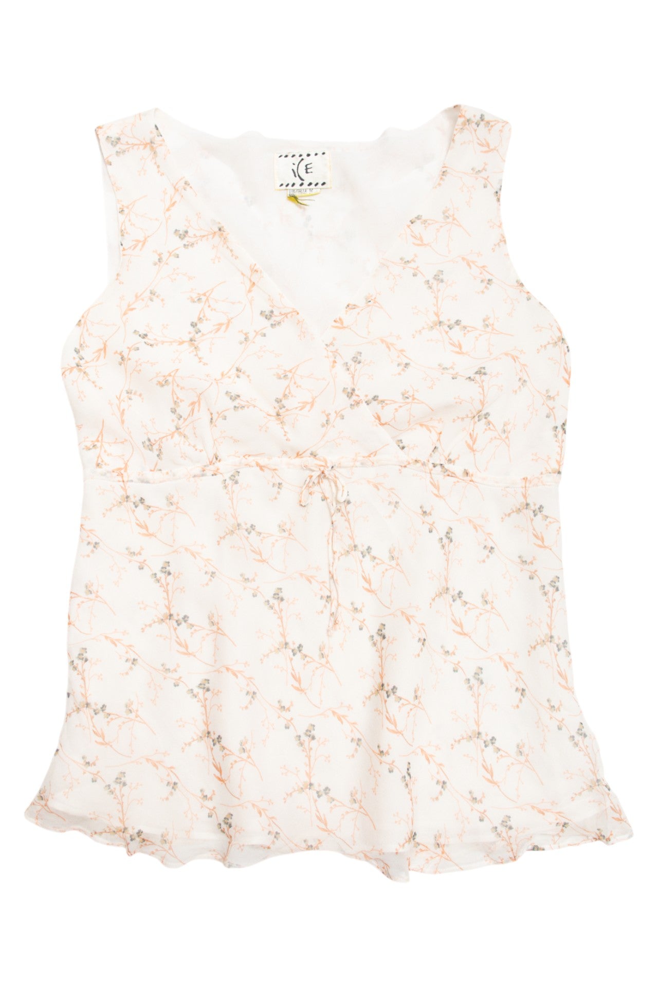 #50 Ice floral tie top | c. 160 | size 10
