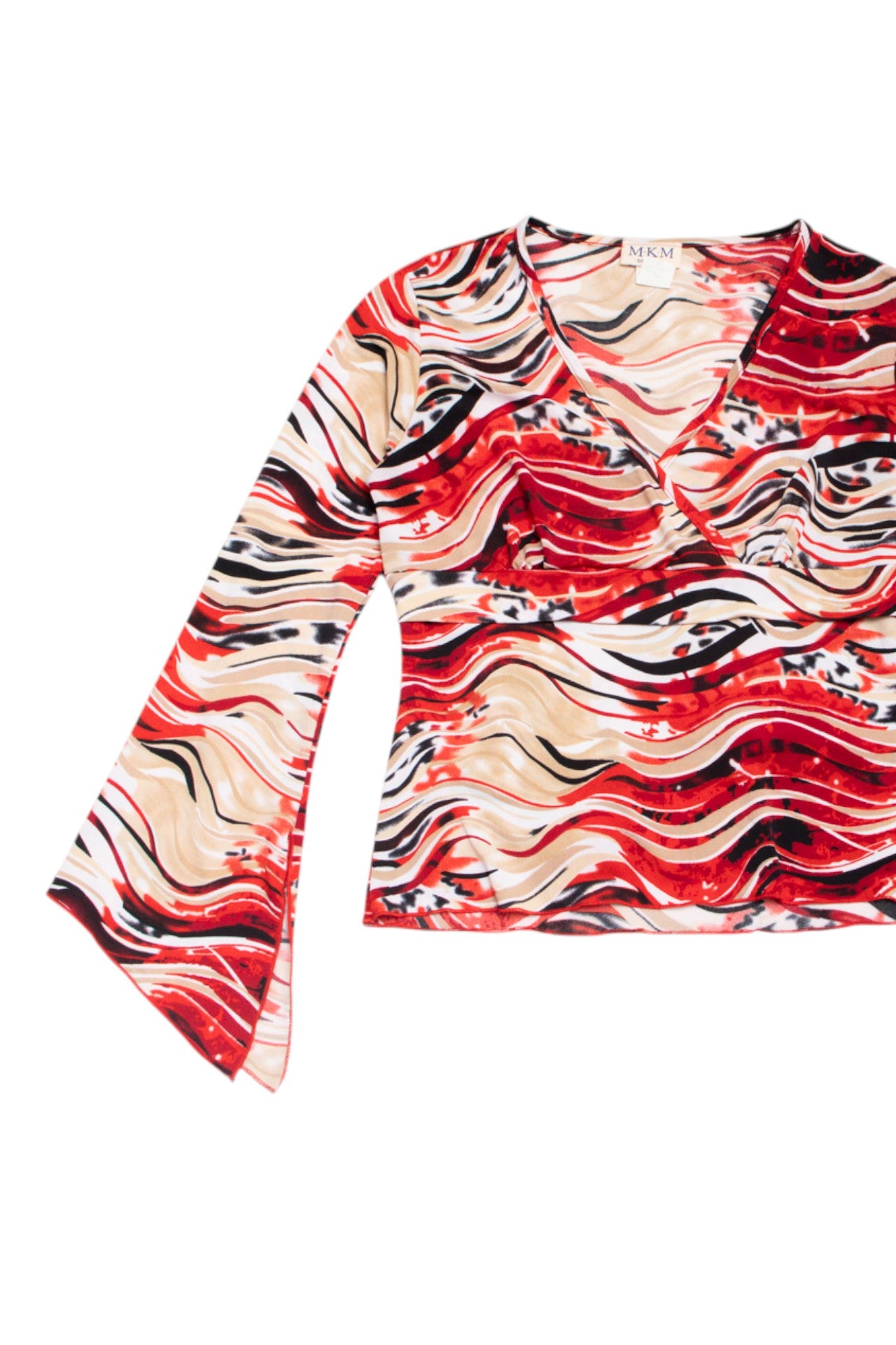 #54 M.K.M Designs abstract long sleeve top | c. 160 | size 8