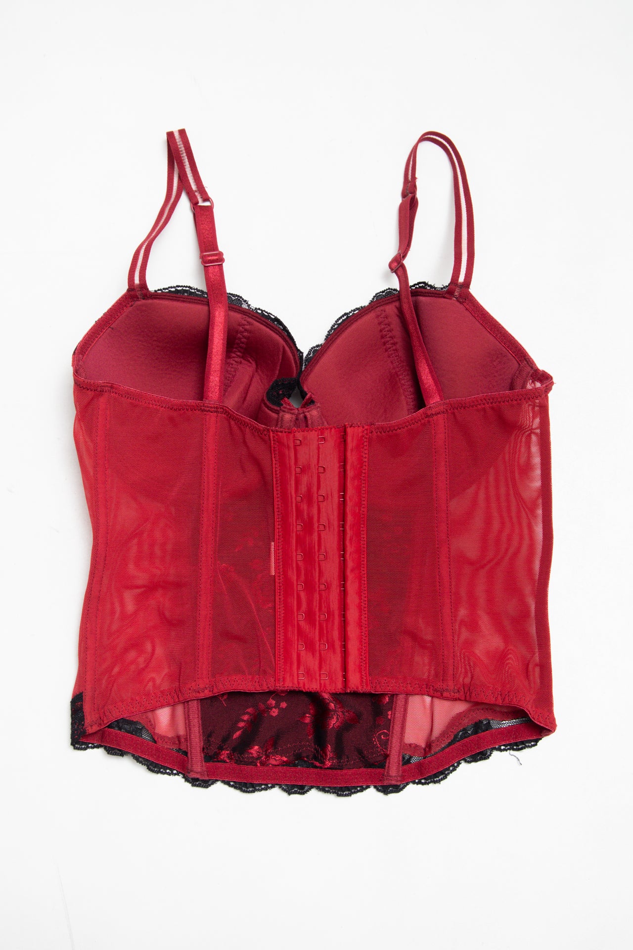 #57 C&A Lingerie rose pattern lace trim bustier | c. 160 | size 10B | size 8