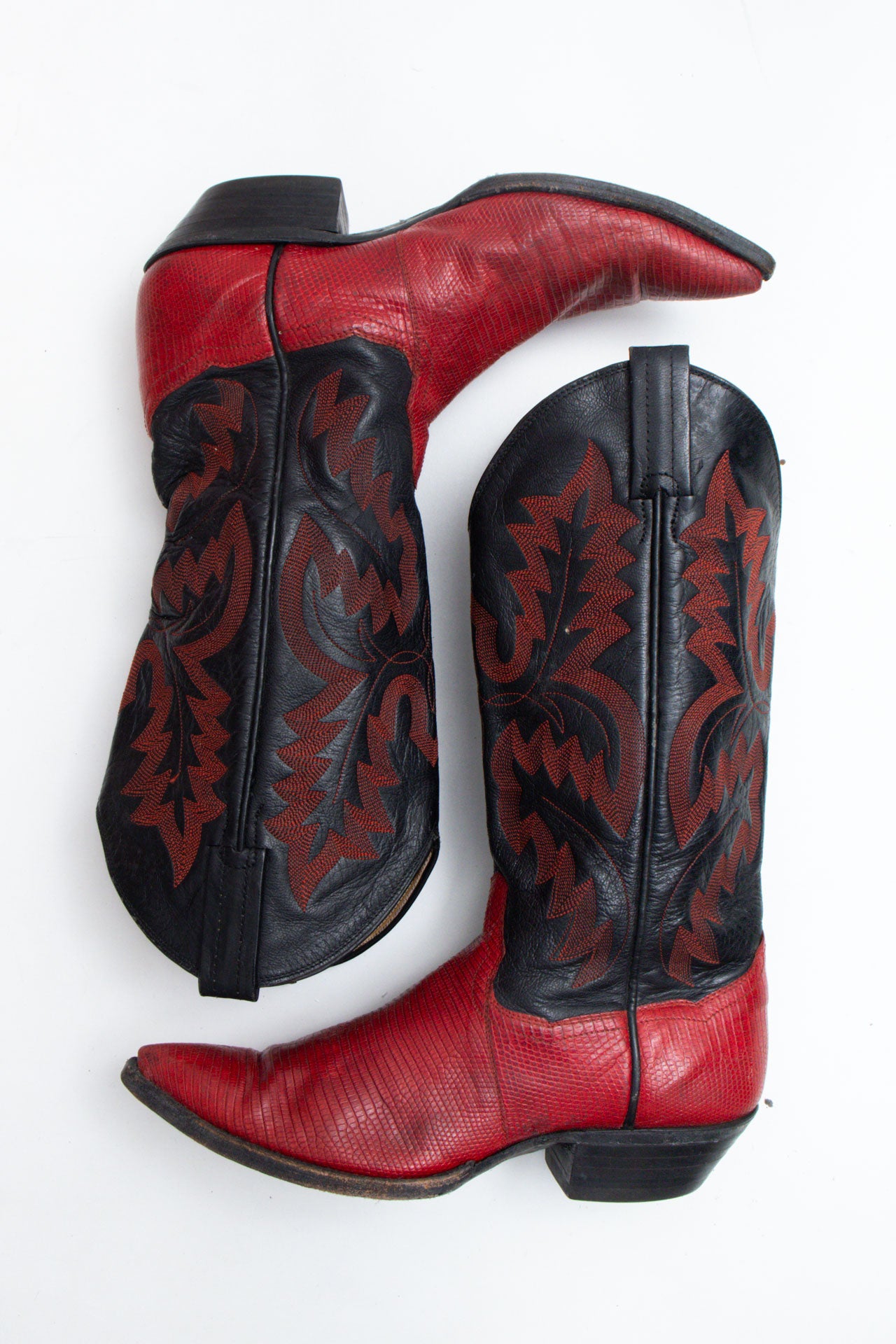 #78 Red/Black Cowboy Boots | Wild West | EU37