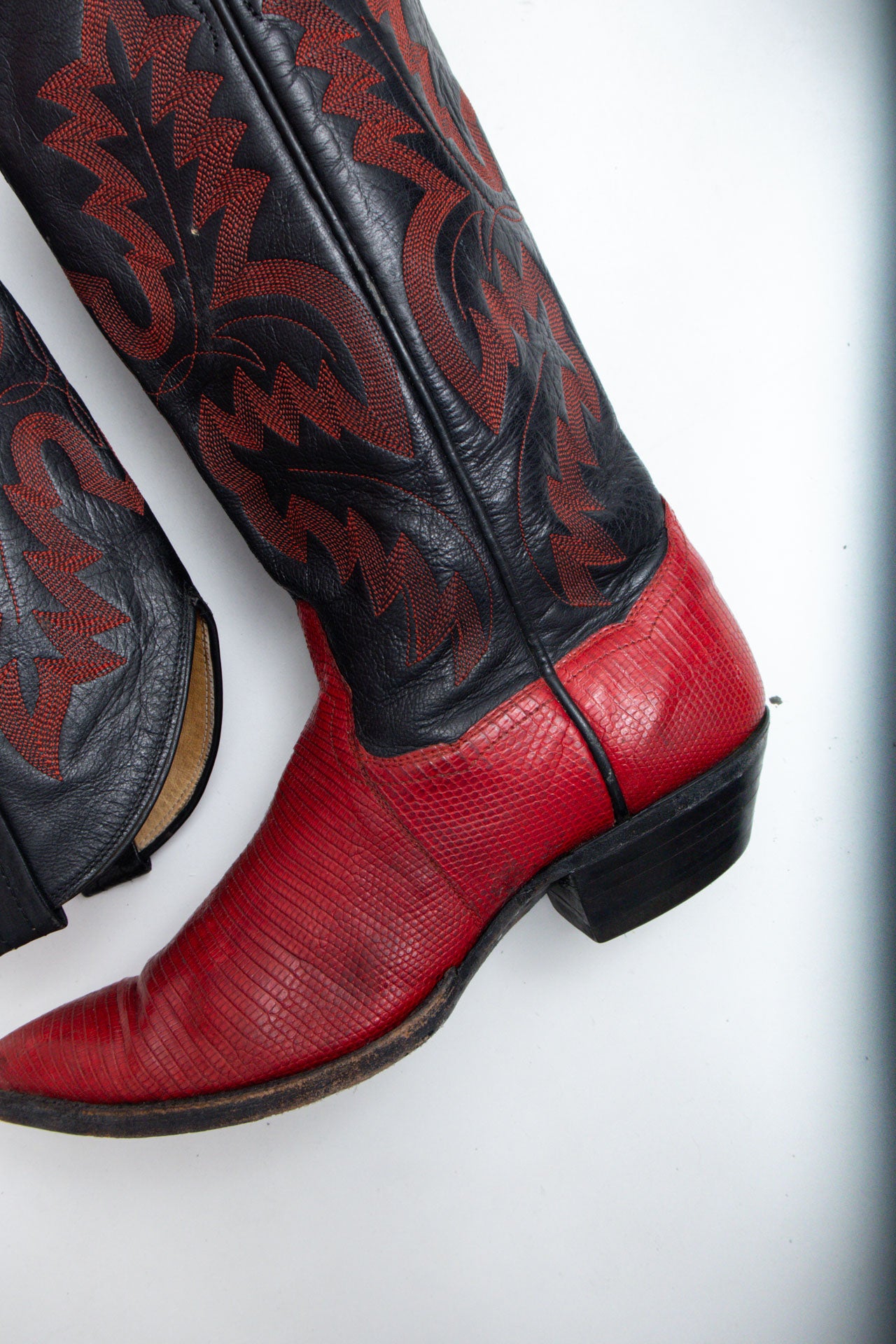 #78 Red/Black Cowboy Boots | Wild West | EU37