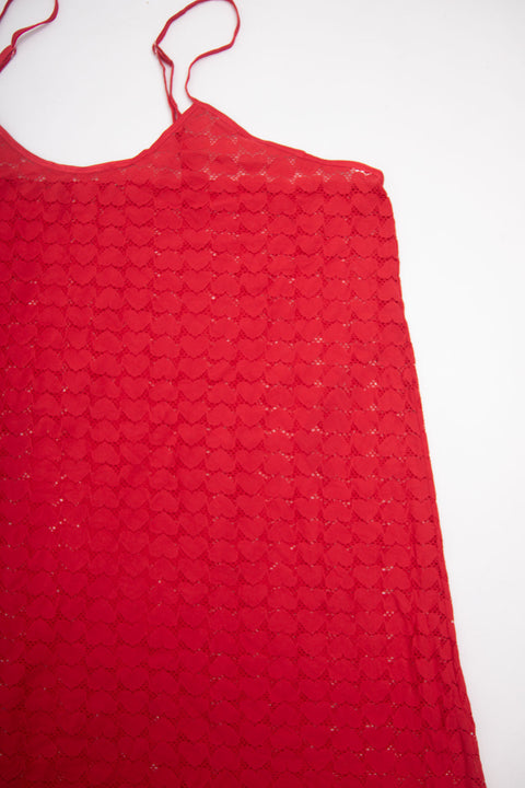 00s Red Heart Dress | Size 14/16