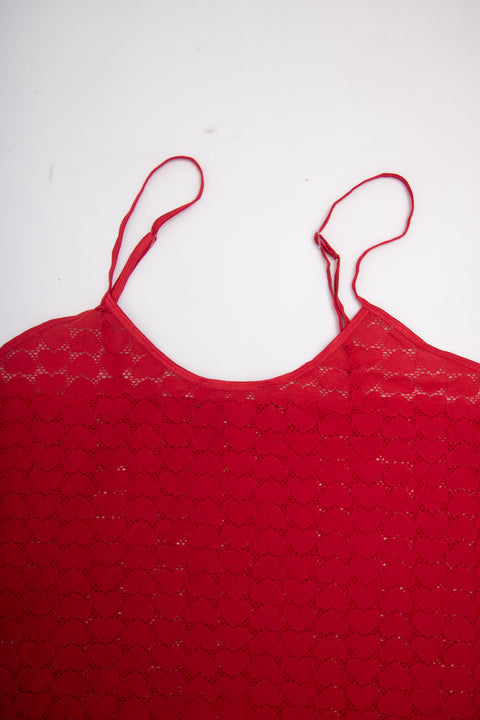 00s Red Heart Dress | Size 14/16