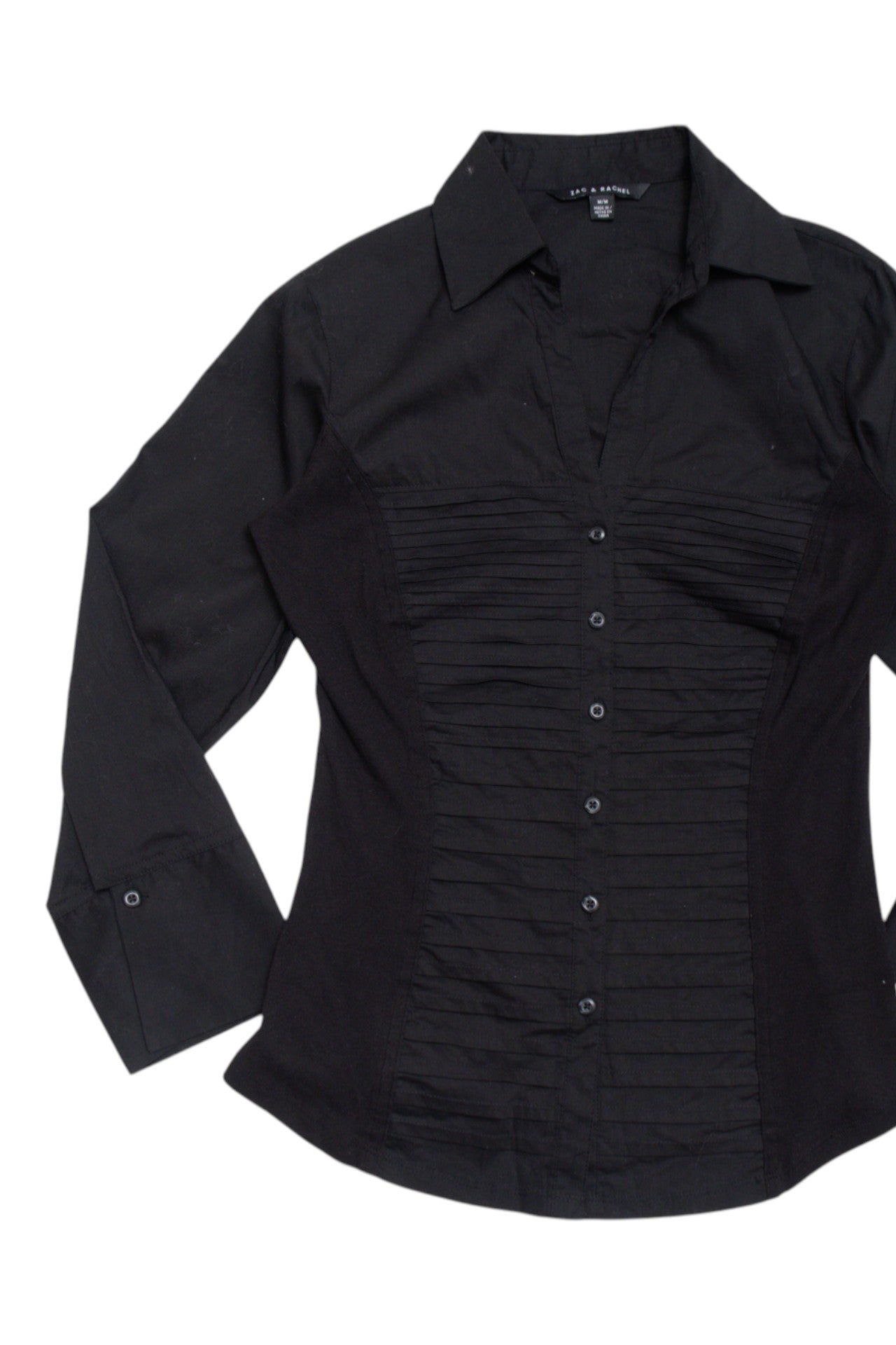 #103 Zac & Rachel black pleated blouse | c. 160 | size 10