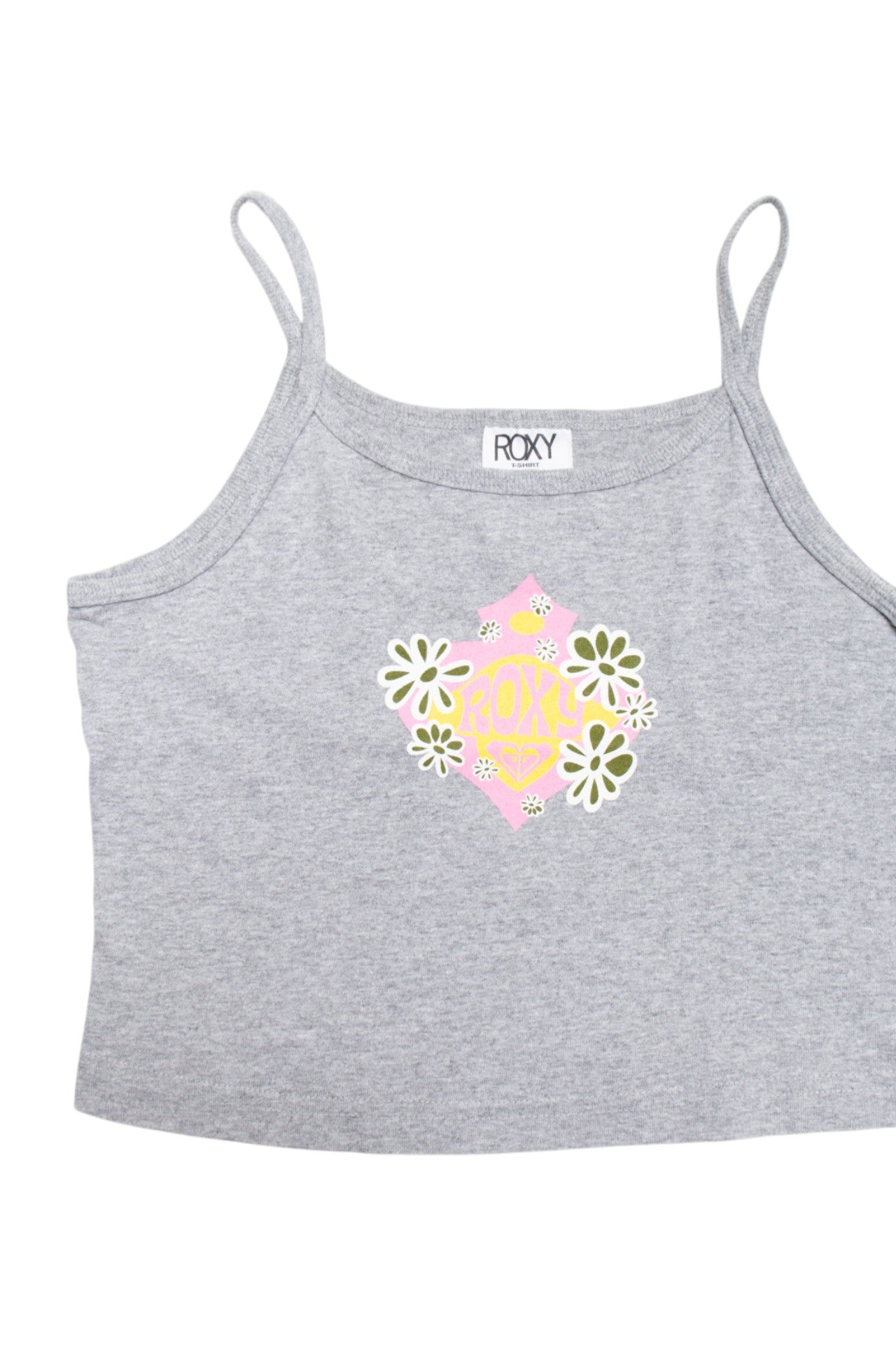 #111 USA Grey Roxy cropped tank | c. 160 | size 6/8