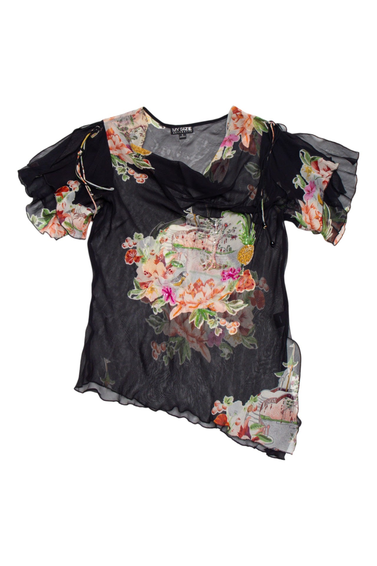 #06 My Size Sheer Floral Top | C.154 | Size 8/10