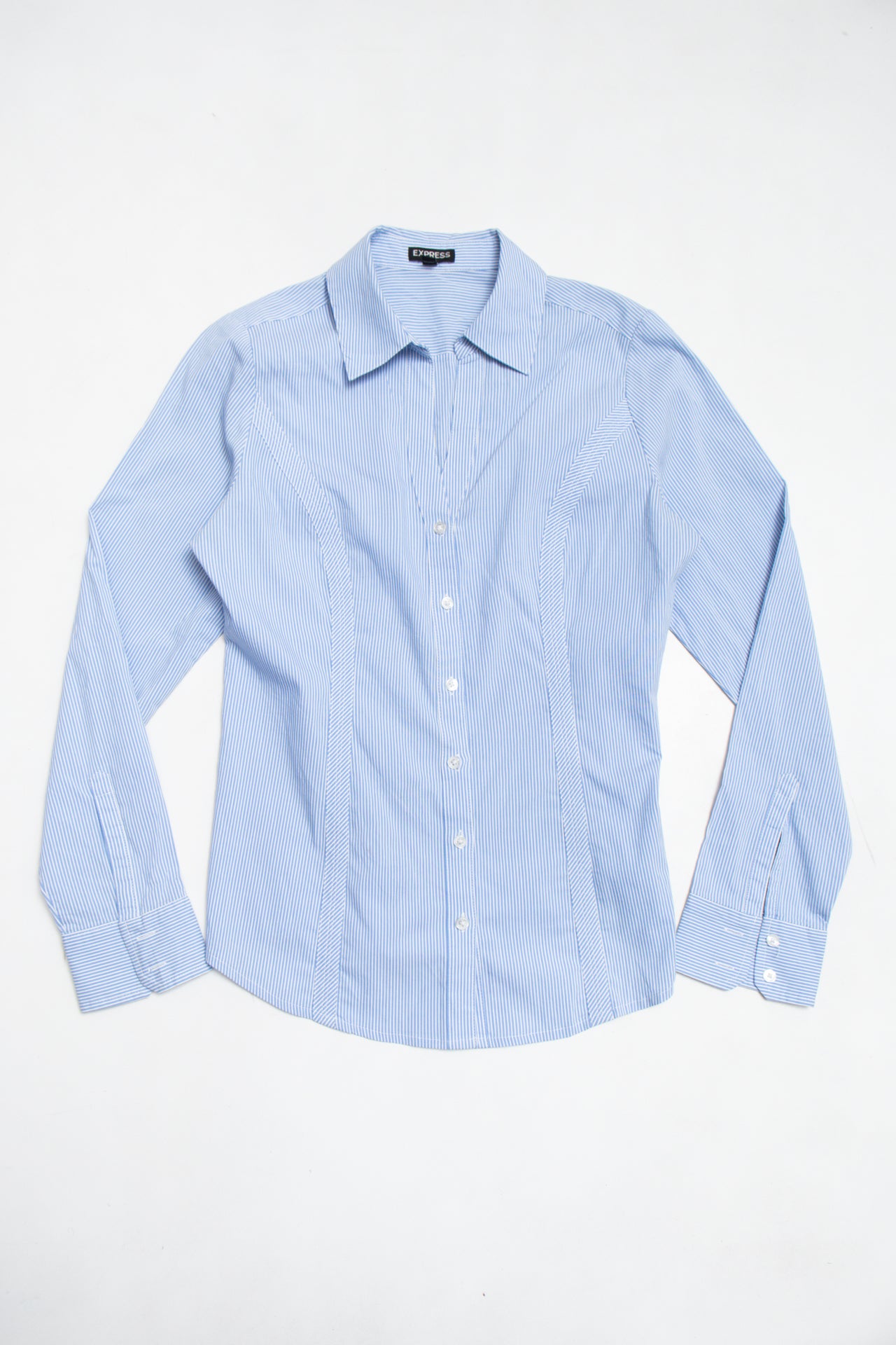 #125 Express striped button up | c. 160 | size 8