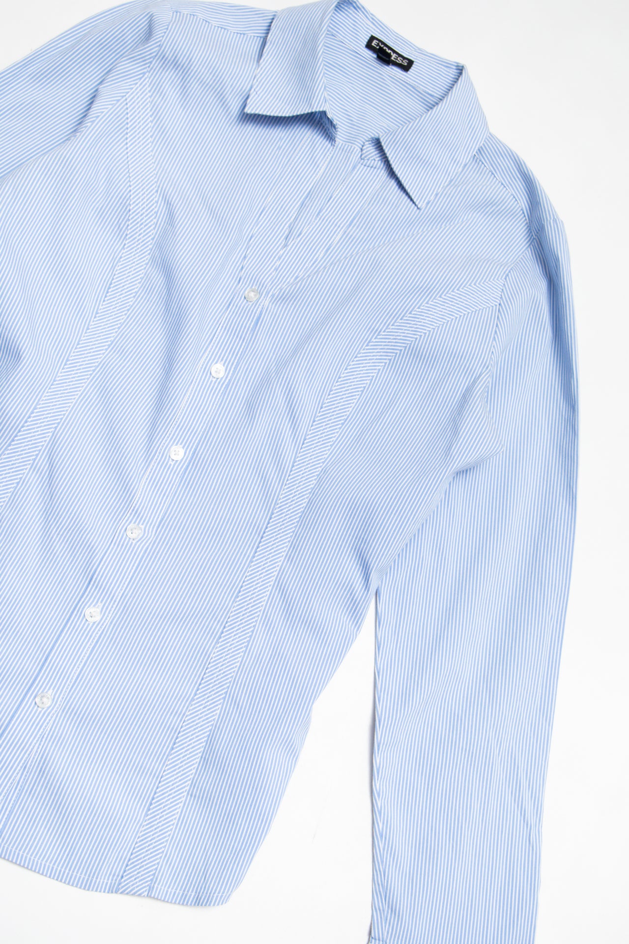 #125 Express striped button up | c. 160 | size 8