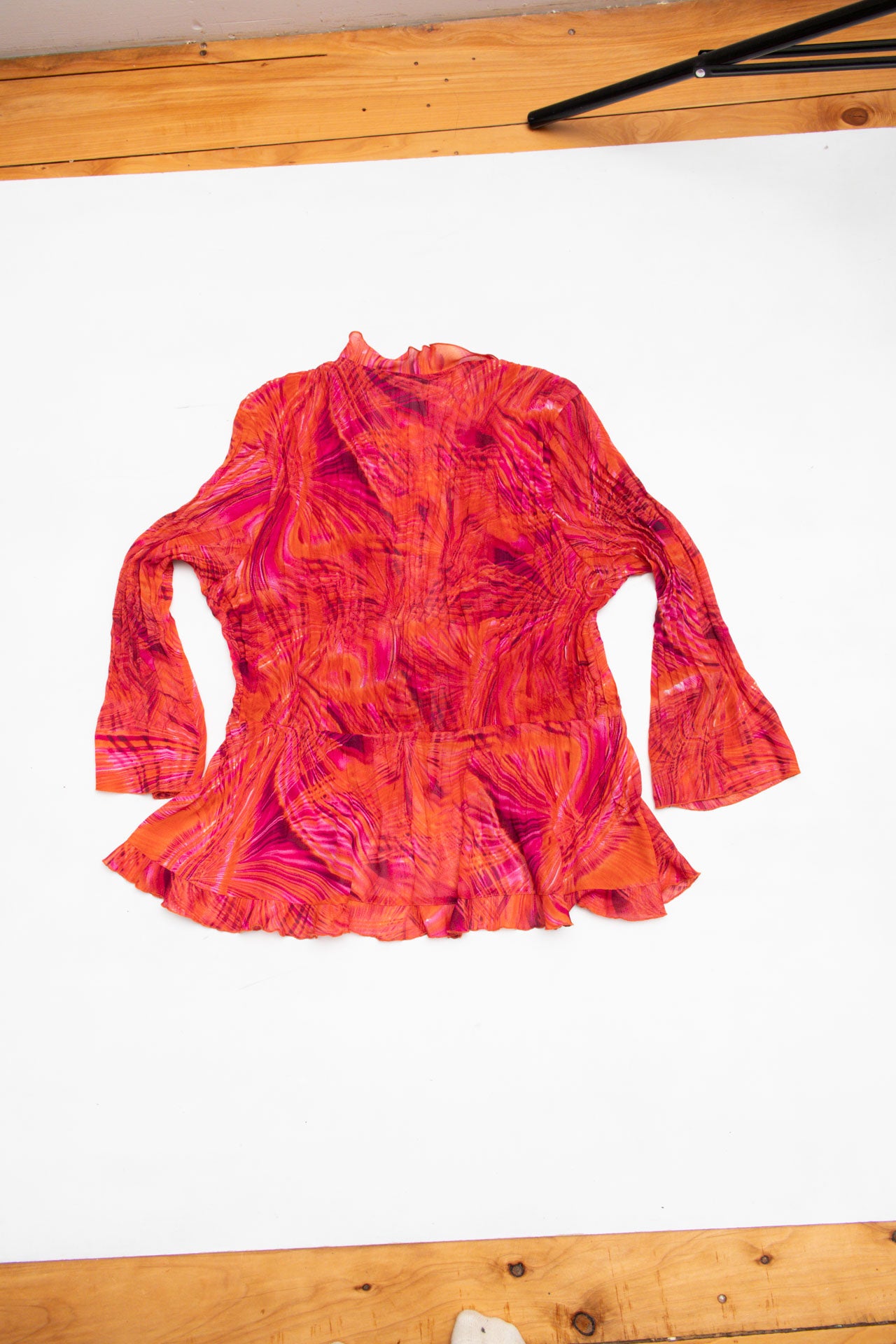#16 Notations Red and Pink Tie Top | C.154 | Size 12