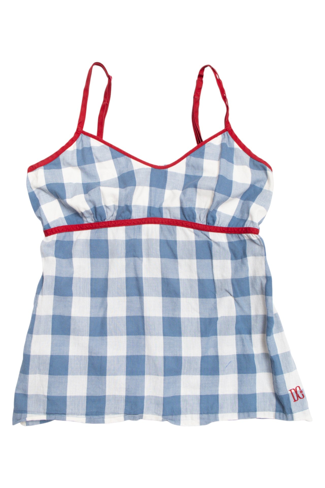 #138 DC plaid red/blue cami | c. 160 | size 8/10