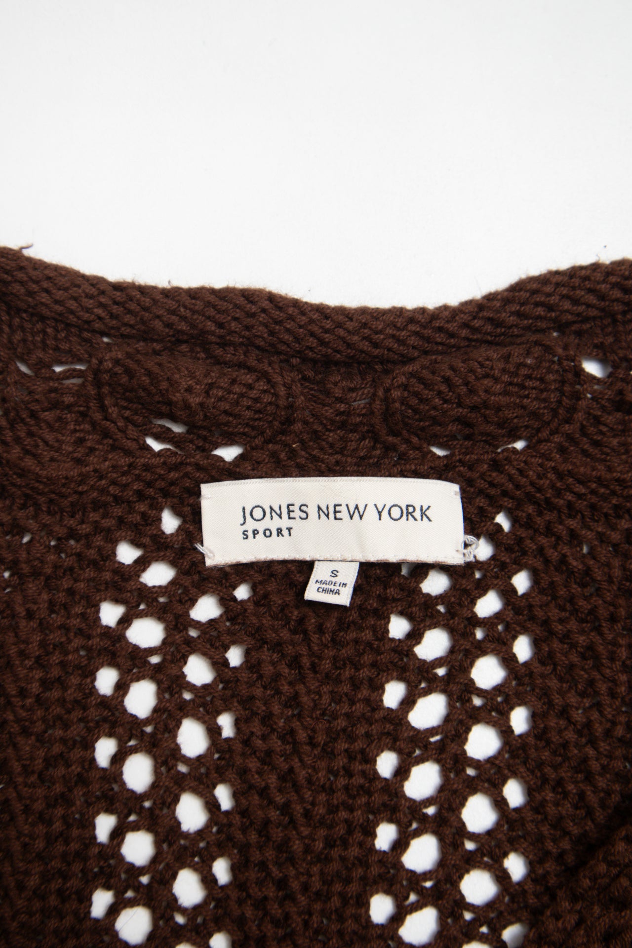 #145 Brown cotton knitted cardigan | c. 160 | size 8/10