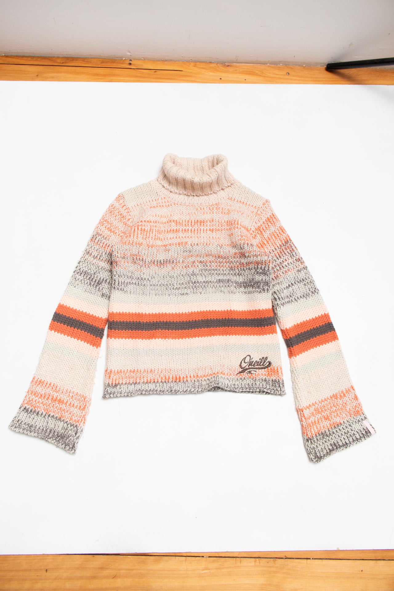 #147 O'Neil striped knitted mohair blend jumper | c. 160 | size 10