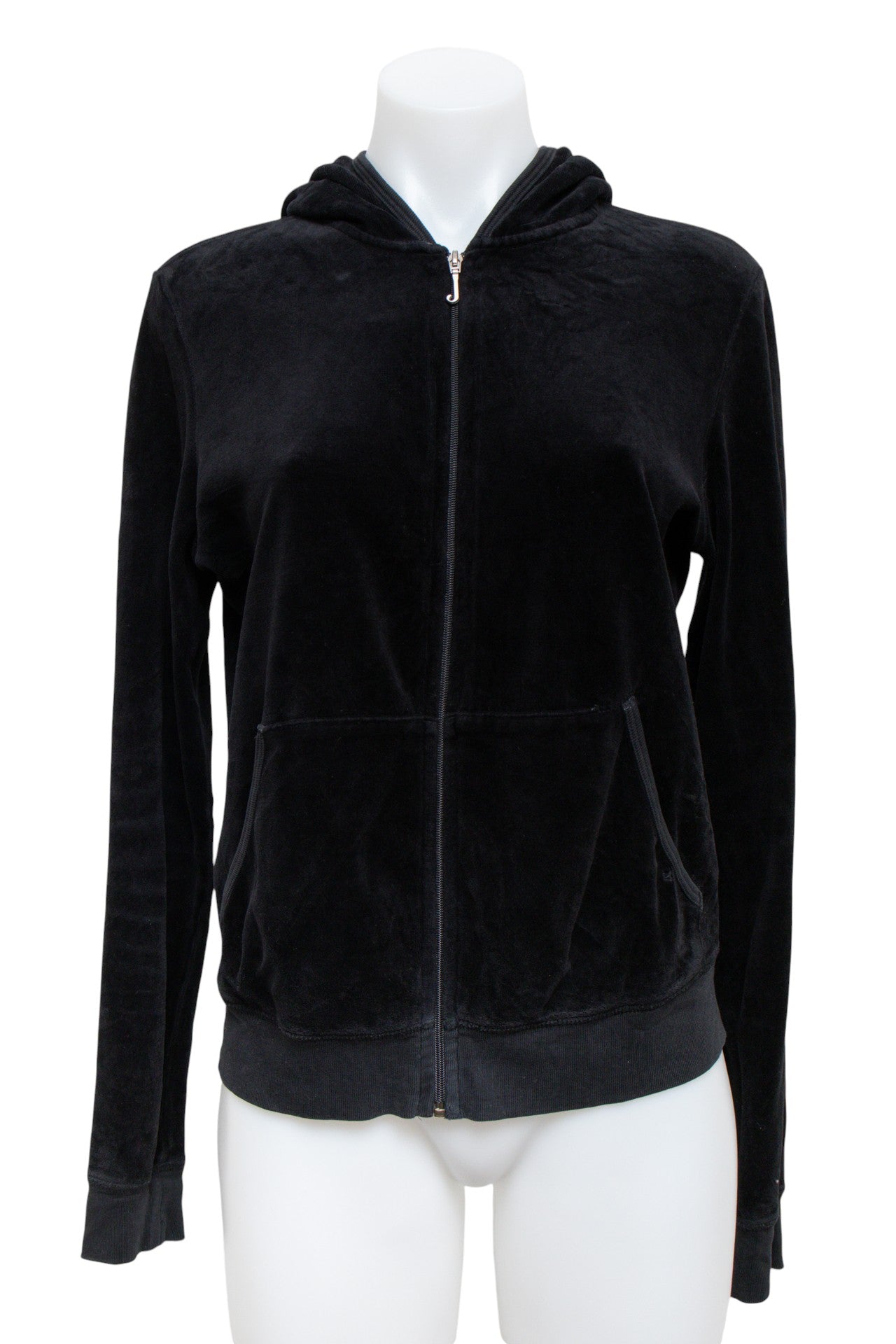 #192 Juicy Couture Zip Up Hoodie Black | c. 178 | Size 10
