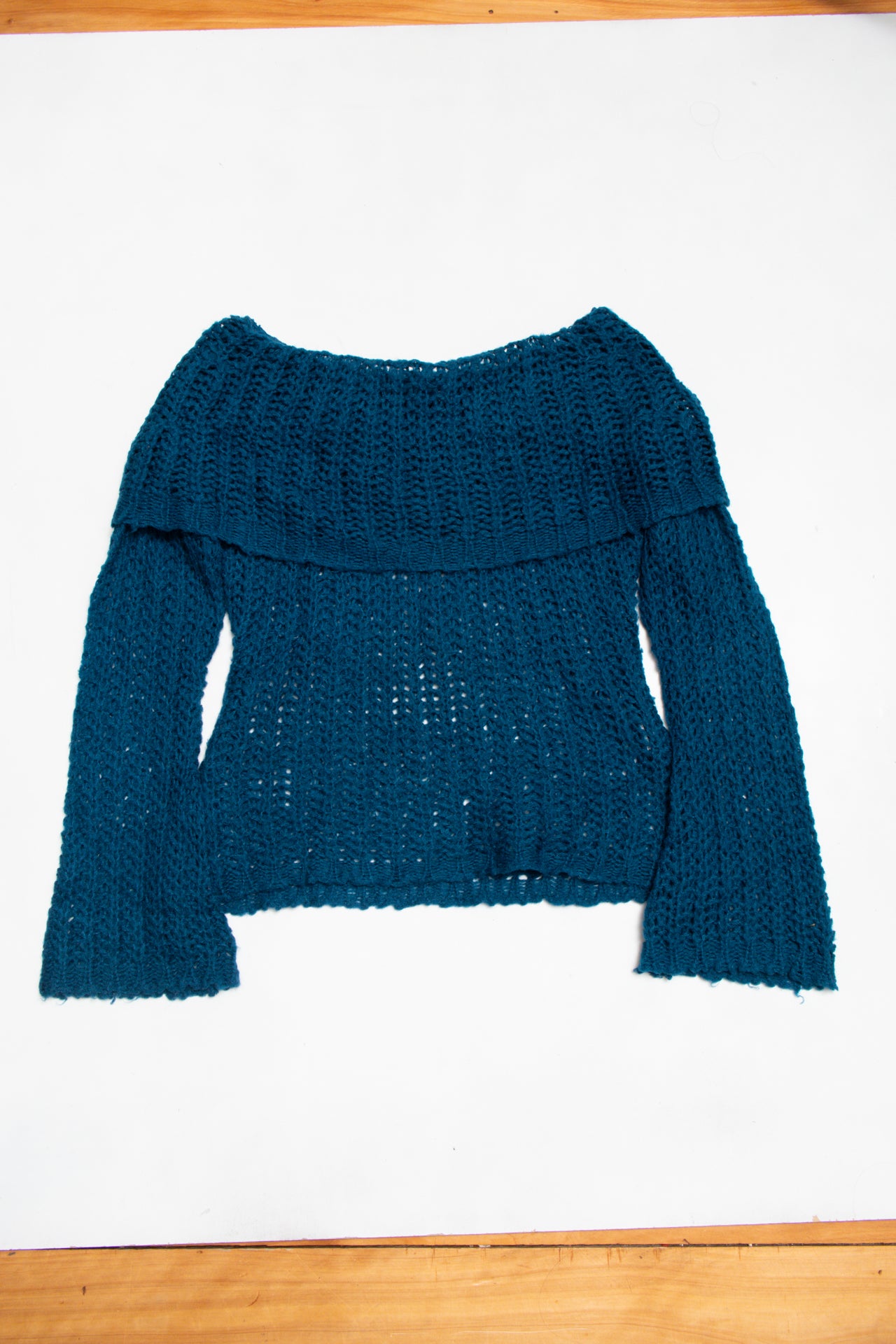 #156 Blue Pimkie off shoulder jumper | c. 160 | size 12