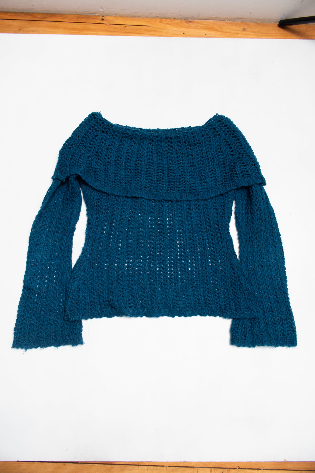 #156 Blue Pimkie off shoulder jumper | c. 160 | size 12