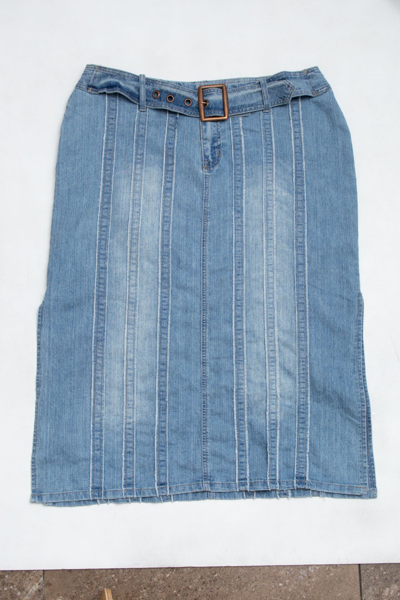 #46 Chunky Belt Maxi Denim skirt | Emma At The Olympics | Size 18/20