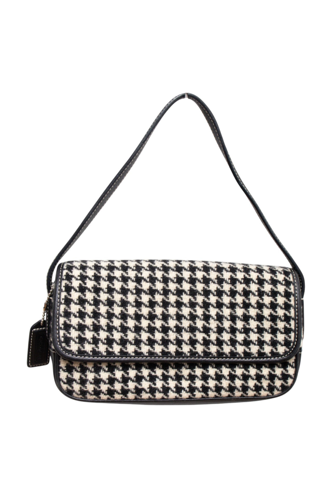 #237 Coach hounds tooth wool print demi bag | c. 160