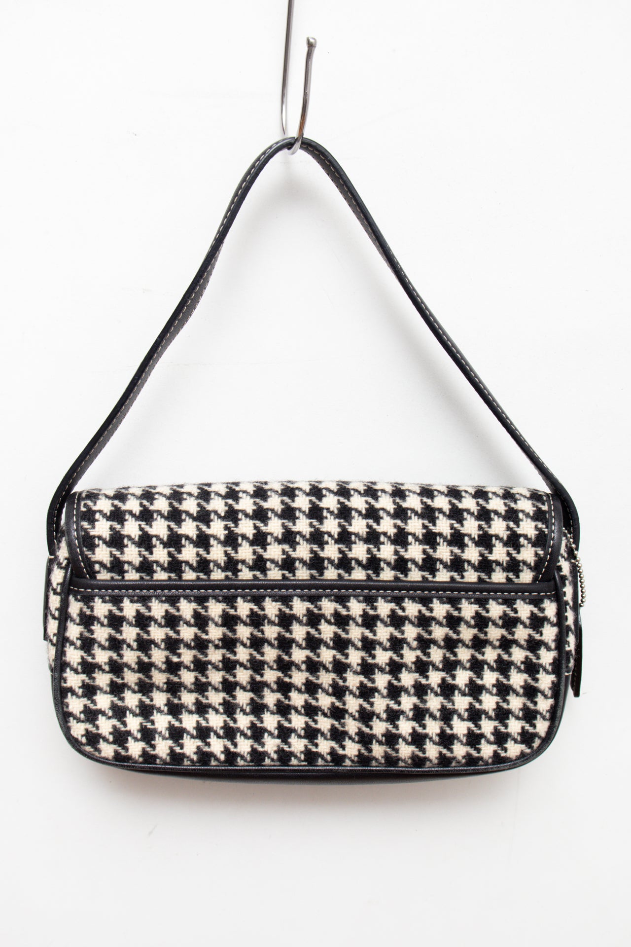 #237 Coach hounds tooth wool print demi bag | c. 160
