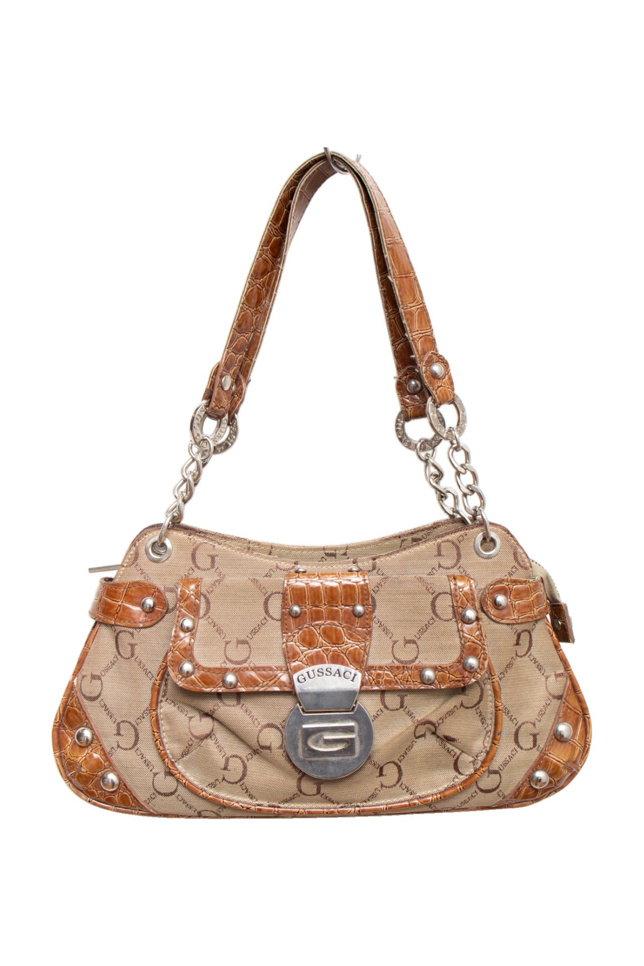 #238 Gussaci monogram / croc print bag | c. 160