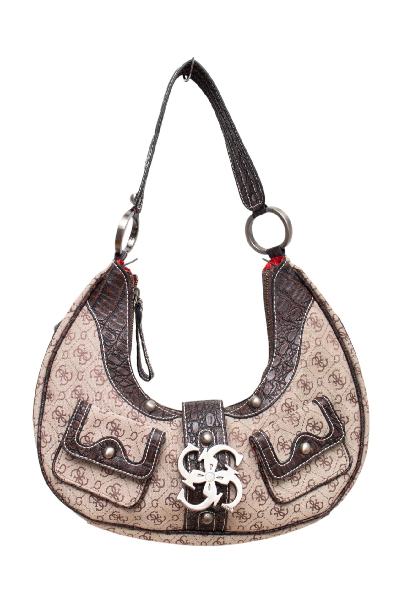 #239 embellished monogram canvas hand bag | c. 160