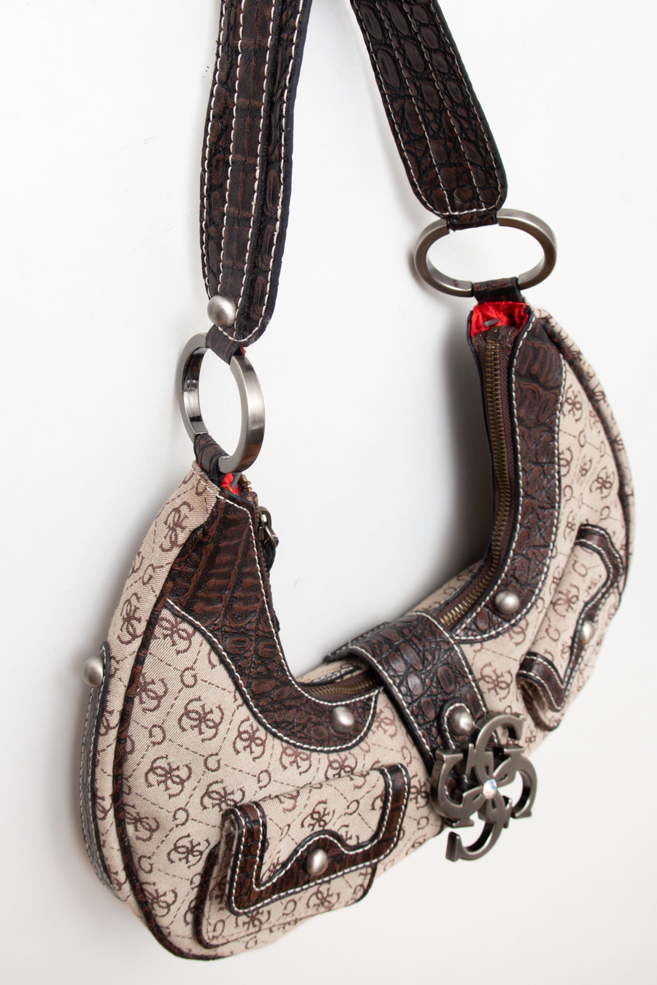 #239 embellished monogram canvas hand bag | c. 160