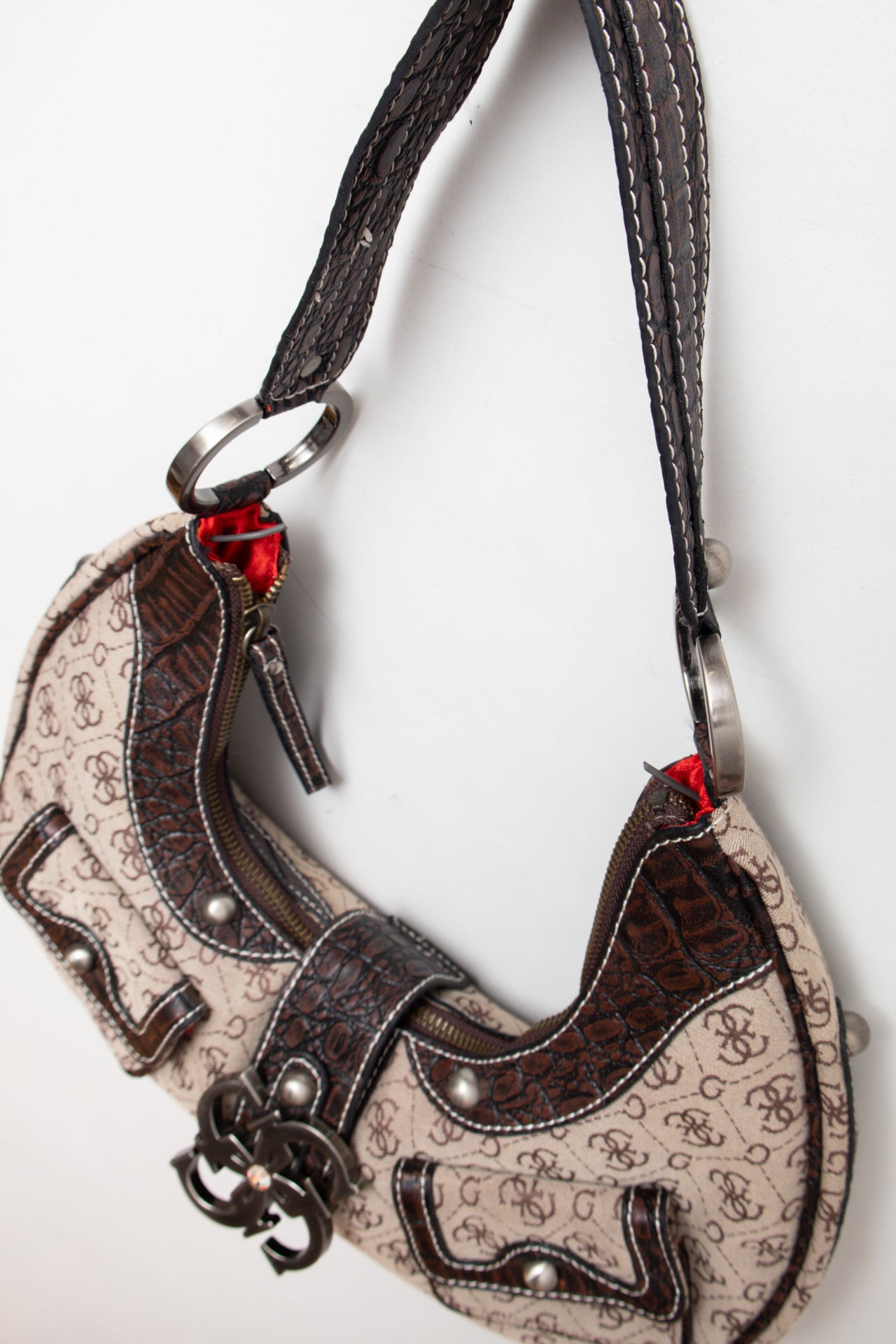 #239 embellished monogram canvas hand bag | c. 160