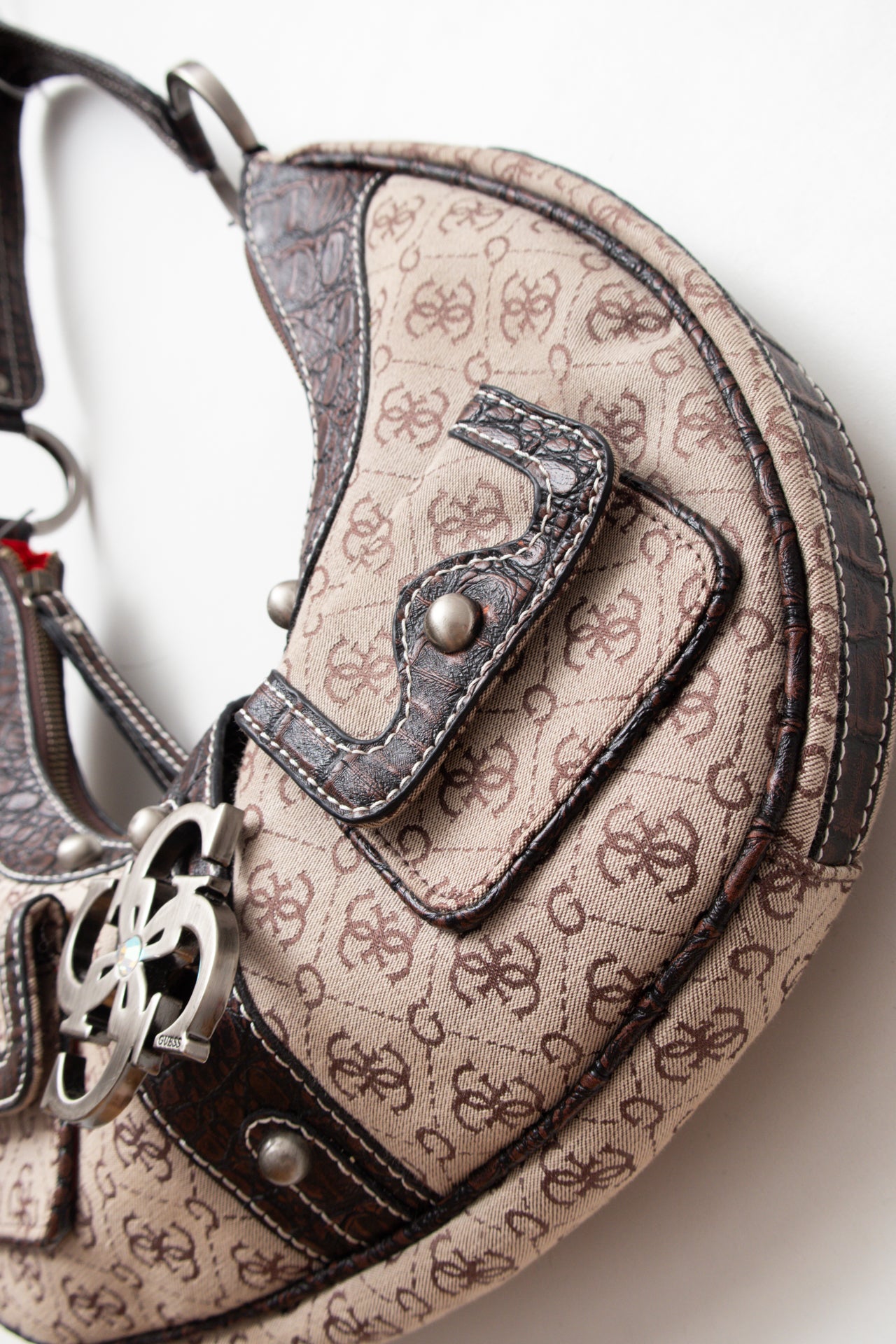 #239 embellished monogram canvas hand bag | c. 160