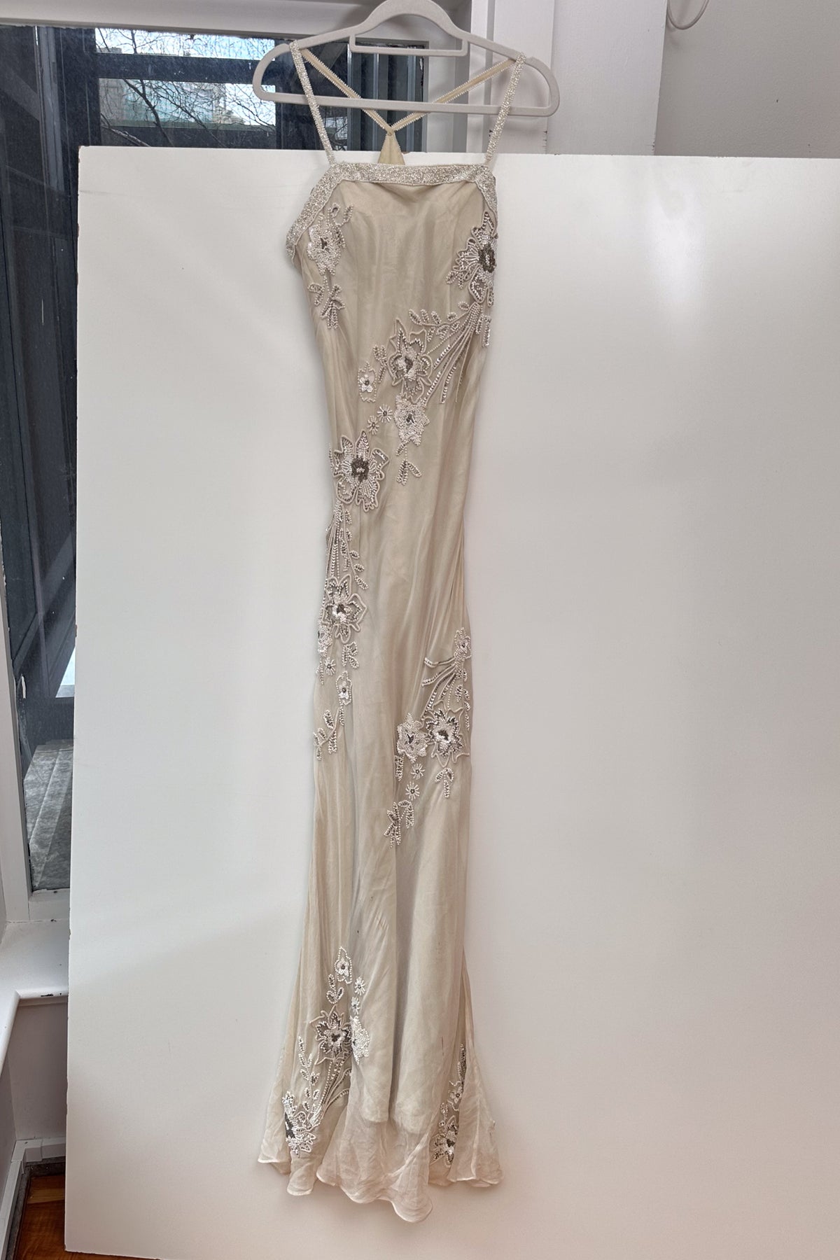 #159 Scala Silk Gown White | c. 208 | Size 8