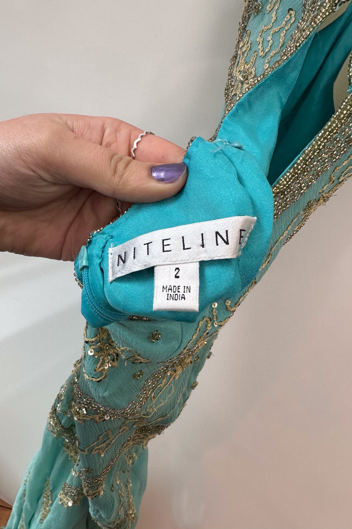 #160 Silk Niteline Gown Blue | c. 208 | Size 8