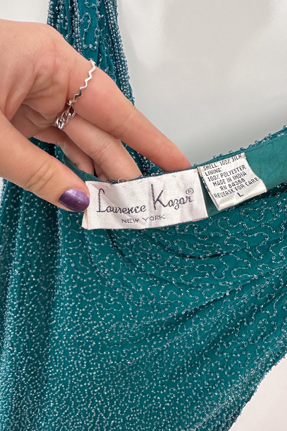 #165 Laurence Kagan Gown Green | c. 208 | Size 14