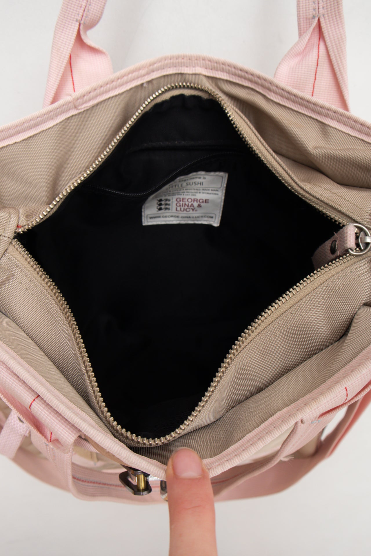 #248 George Gina & Lucy pink/brown tote bag | c. 160