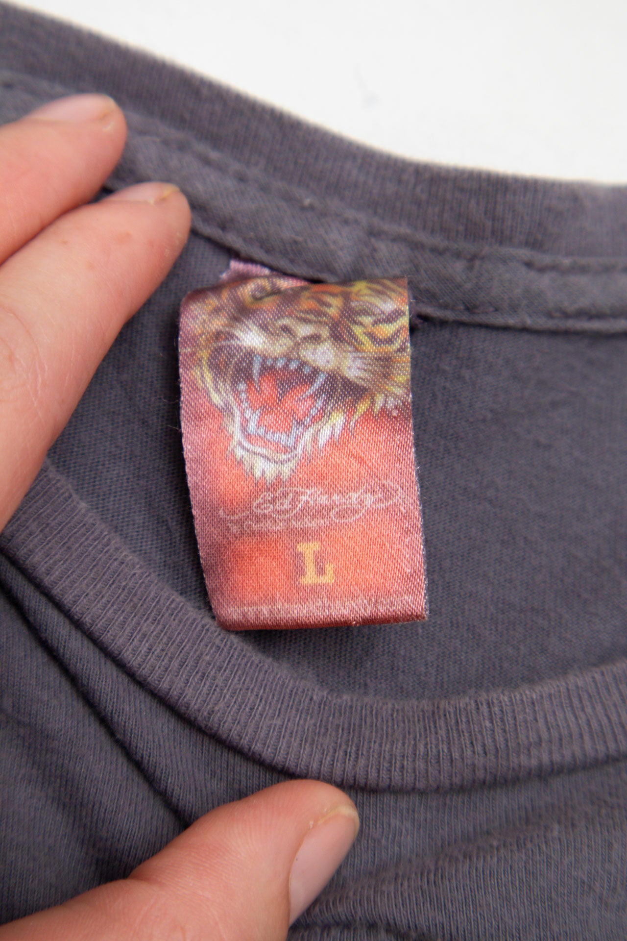 #66 USA Ed Hardy Grey Tee | C.154 | Size 12