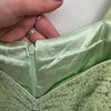 #169 Rare Beaded Silk Corset Gown Green | c. 208 | Size 10