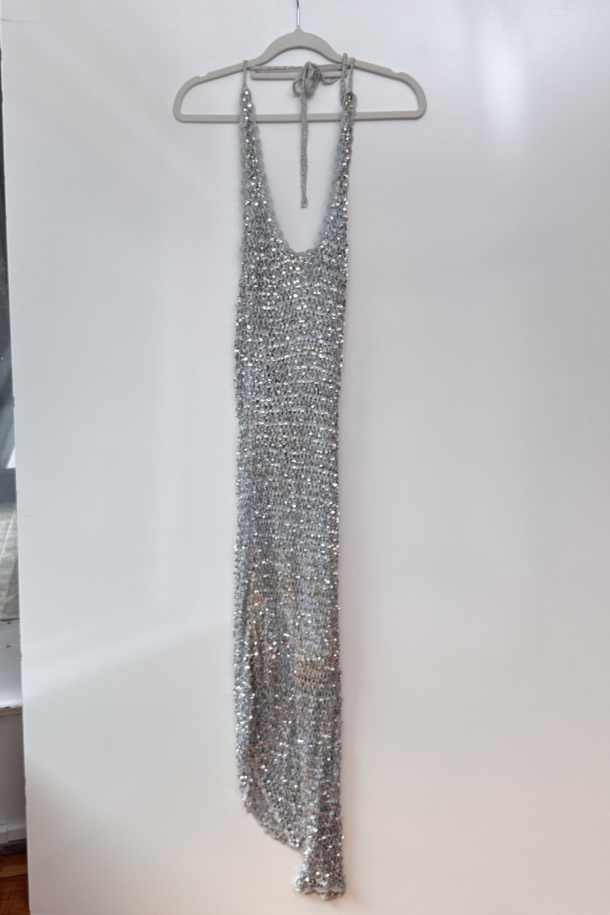 #174 Crotchet Dress Silver | c. 208 | Size 6