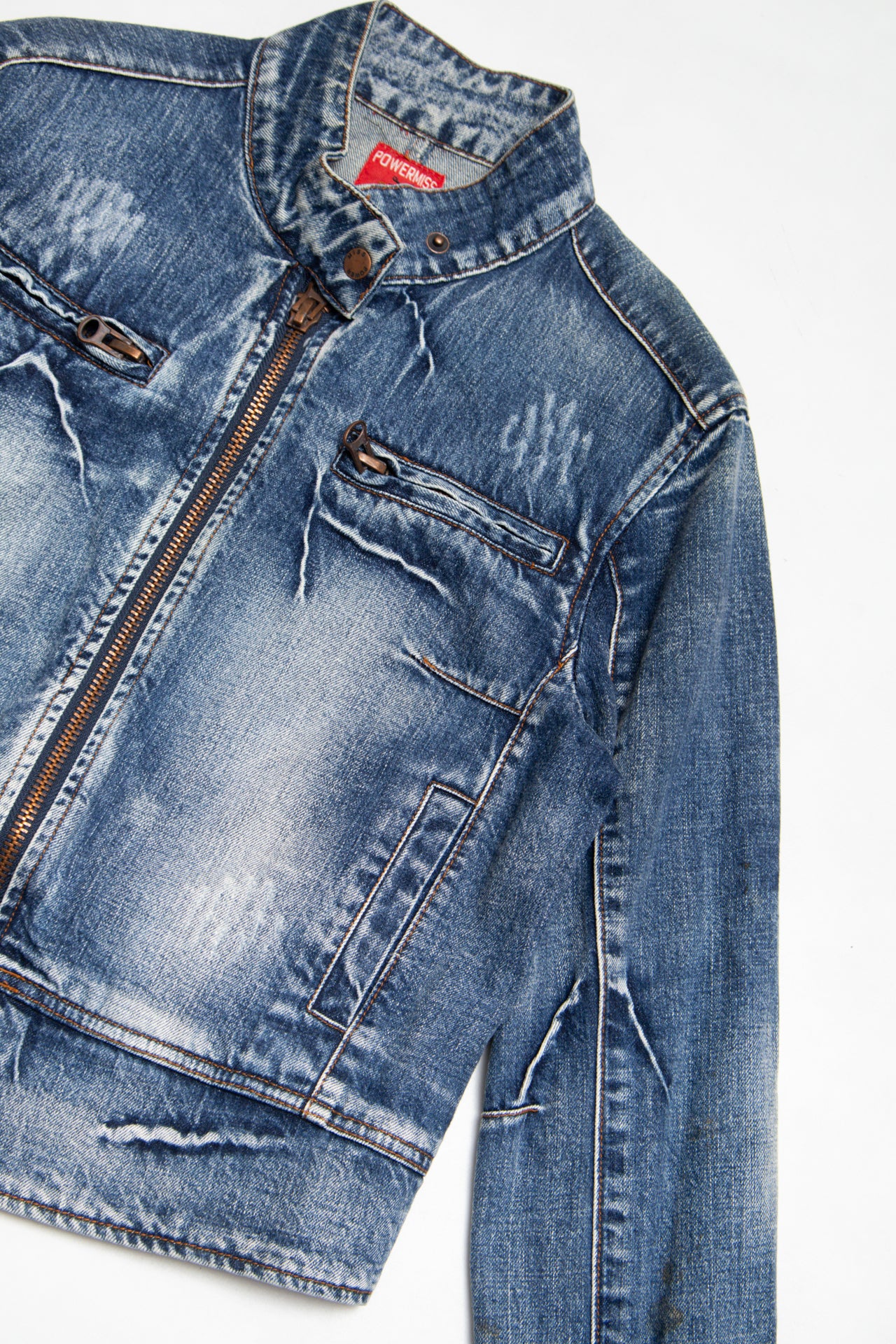 #176 Power Miss washed denim jacket | c. 160 | size 8