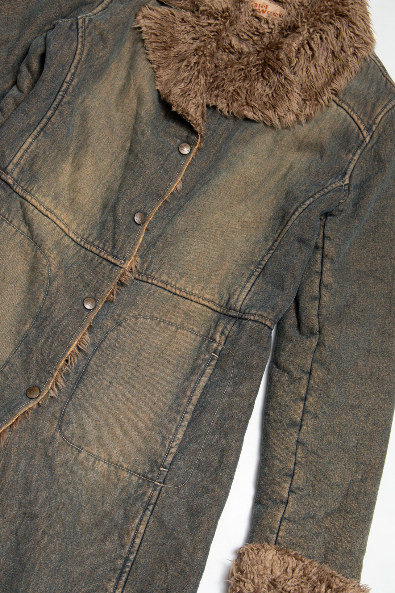 #183 Girl Wood long denim jacket | c. 160 | size 8